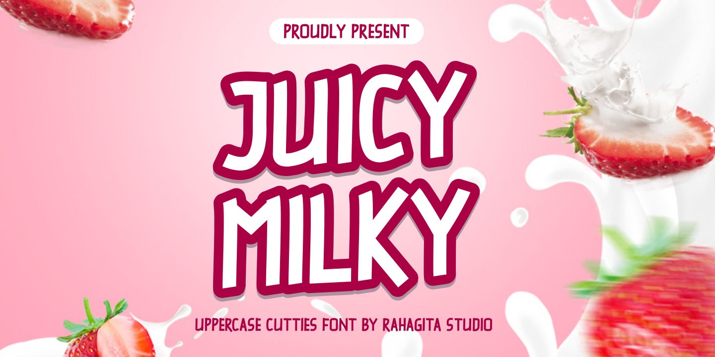 Beispiel einer Juicy Milky-Schriftart #1